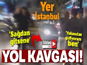 Fatih'te sürücü ile motosiklet sürücüsü arasında yol kavgası