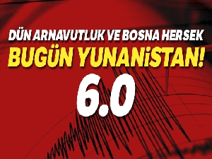 Yunanistan'da 6 büyüklüğünde deprem !