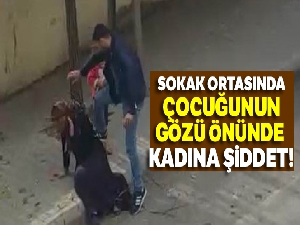Sokak ortasında kadına şiddet!