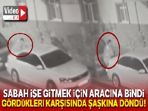 Bir kişi otomobilin egzozunu tıkadı, sahibi şaşkına döndü
