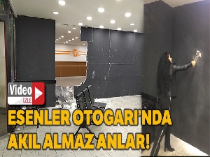 Esenler Otogarı'nda akılalmaz şekilde örülen duvarı çekiçle yıktı