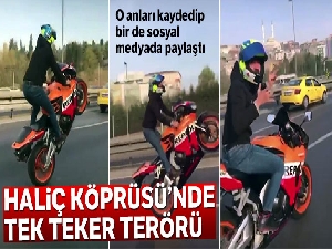 Haliç Köprüsü'nde tek teker terörü kamerada