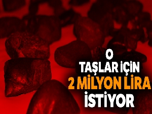 Gök taşı olduğunu iddia ettiği taşlar için 2 milyon istiyor