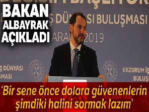 Bakan Albayrak: “Bir sene önce dolara güvenenlerin şimdiki halini sormak lazım”