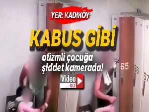 Otizmli çocuğun yaşam koçu tarafından darp edildiği anlar kamerada