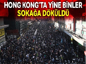 Hong Kong'ta gösterilerin 6. ayında binlerce kişi yine sokaklarda