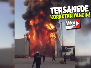 Tersanede korkutan yangın