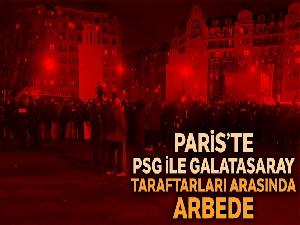PSG ile Galatasaray taraftarı arasında arbede