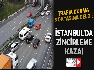 Esenyurt TEM Bağlantı yolunda 7 araçlı zincirleme kaza