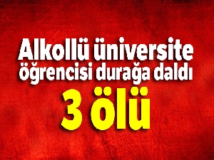Alkollü sürücü durağa daldı: 3 ölü