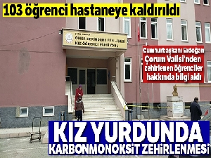 Kız öğrenci yurdunda karbonmonoksit zehirlenmesi