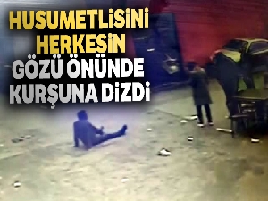 Husumetlisini küçük çocuğun gözü önünde kurşuna dizdi