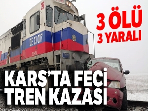 Kars'ta tren kazası: 3 ölü