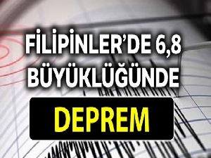 Filipinler'de 6.8 büyüklüğünde deprem