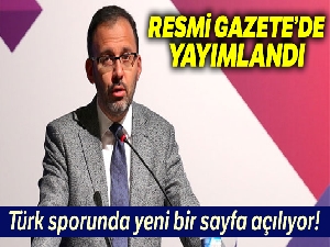 Türk sporunda yeni bir sayfa açılıyor