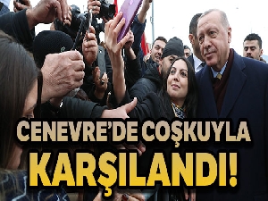 İsviçre'deki Türk vatandaşlarından Erdoğan'a coşkulu karşılama