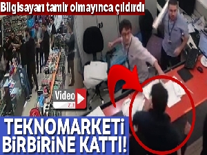 Bilgisayarı tamir olmayınca teknomarketi birbirine kattı