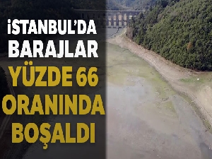 İstanbul'da barajlar yüzde 66 oranında boşaldı