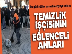 Mersinli temizlik işçisi sosyal medyayı salladı