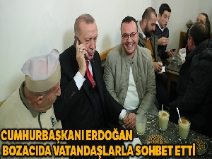 Cumhurbaşkanı Erdoğan, Fatih'te bozacıda vatandaşlarla sohbet etti