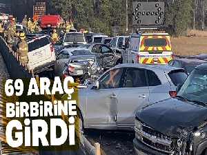 ABD'de 69 araç birbirine girdi