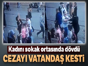 Ümraniye'de kadını döven şahsa vatandaştan dayak