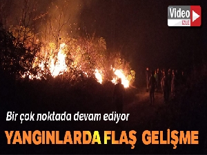 Trabzon'un Dernekpazarı ilçesi Akköse mahallesinde de yeni örtü yangını başladı