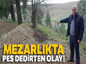 Mezarlıkta altın aradılar