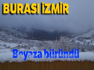 İzmir'de soğuk hava etkili oldu, yüksek kesimler beyaza büründü