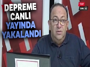 Depreme canlı yayında yakalandı