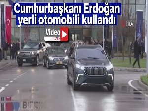 Cumhurbaşkanı Erdoğan, yerli otomobili kullandı