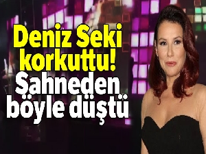 Deniz Seki konser sırasında sahneden böyle düştü