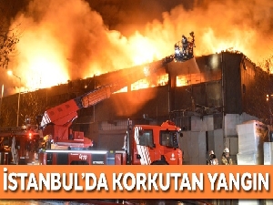 Zeytinburnu'nda iplik fabrikasında yangın çıktı