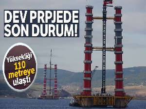 1915 Çanakkale Köprüsü'nün ayakları 110 metre uzunluğa ulaştı
