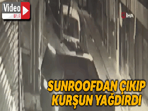 Lüks cipin sunroofundan çıkıp markete kurşun yağdırdı