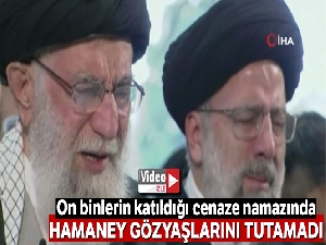 Hamaney, Süleymani'nin cenaze namazında gözyaşlarını tutamadı!