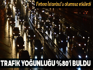 İstanbul'da trafik yoğunluğu yüzde 80'lere ulaştı
