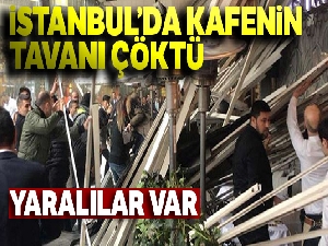 Zincirlikuyu'da bir kafenin çatısı çöktü: Yaralılar var