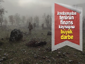 Jandarmadan terörün finans kaynağına büyük darbe