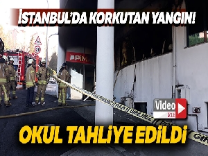 Başakşehir'de yangın paniği: Okul tahliye edildi