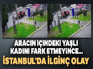 Yaşlı kadın, çekicinin kaldırdığı araçtan düştü