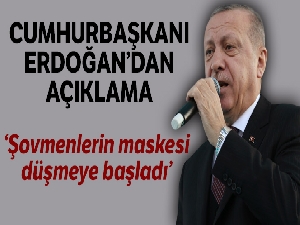 Cumhurbaşkanı Erdoğan: “Şovmenlerin maskesi düşmeye başladı”