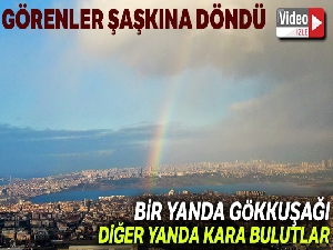 Bir yanda gökkuşağı bir yanda kara bulutlar