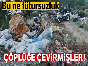 Ormanda çıkan 65 ton çöp görenleri şok etti