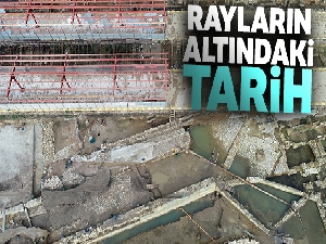 Rayların altından çıkan tarihi dev liman şehri havadan görüntülendi