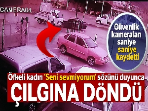 Karşılıksız aşk kazası güvenlik kamerasında