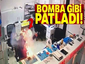 Batarya patladı, cep telefonu tamircisi ölümden döndü