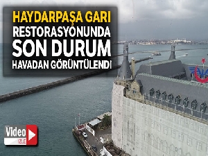 Restorasyon çalışmalarında sona gelinen Haydarpaşa Garı havadan görüntülendi