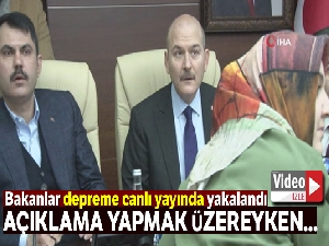 Bakanlar depreme canlı yayında yakalandı