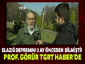 Elazığ depremini 3 ay önce tahmin eden Prof. Görür TGRT Haber'de